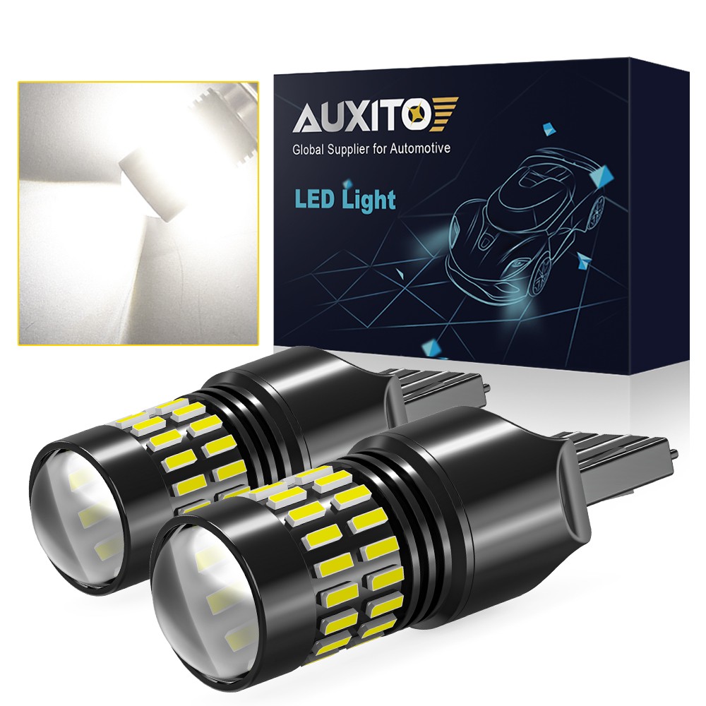 AUXITO 7443 Switchback Car LED Turn Signal Parking Light Bulbs White 2x T