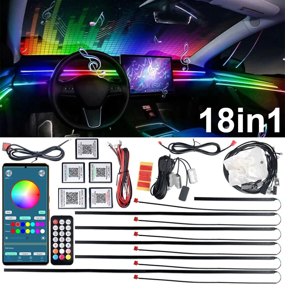 Starlight Car Floor Mats Starlight headliner kit+RGB Interior Ambient Lights