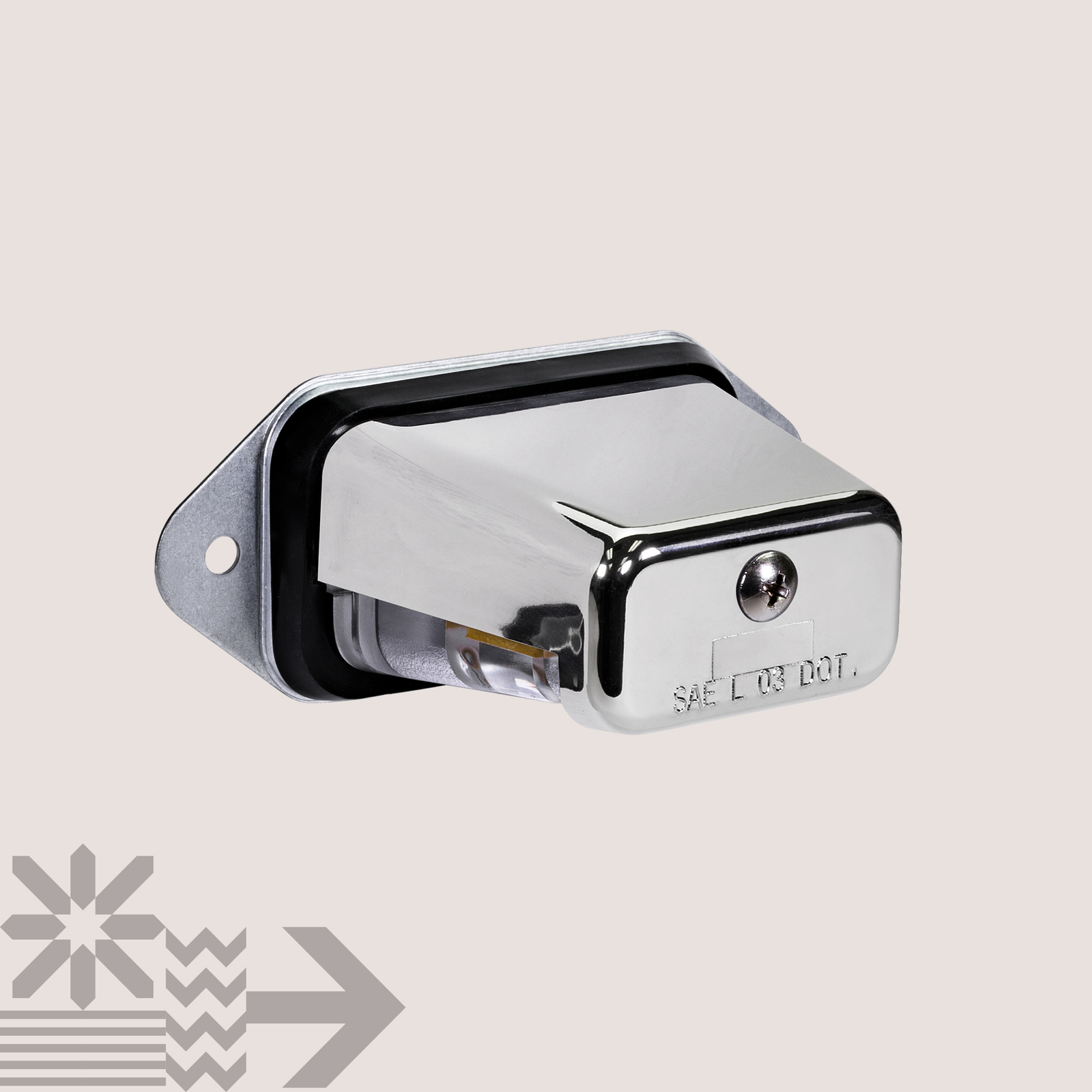 Chrome 12V DC Surface-Mount DOT LED License Plate Light for Boat Trailer UTV ATV