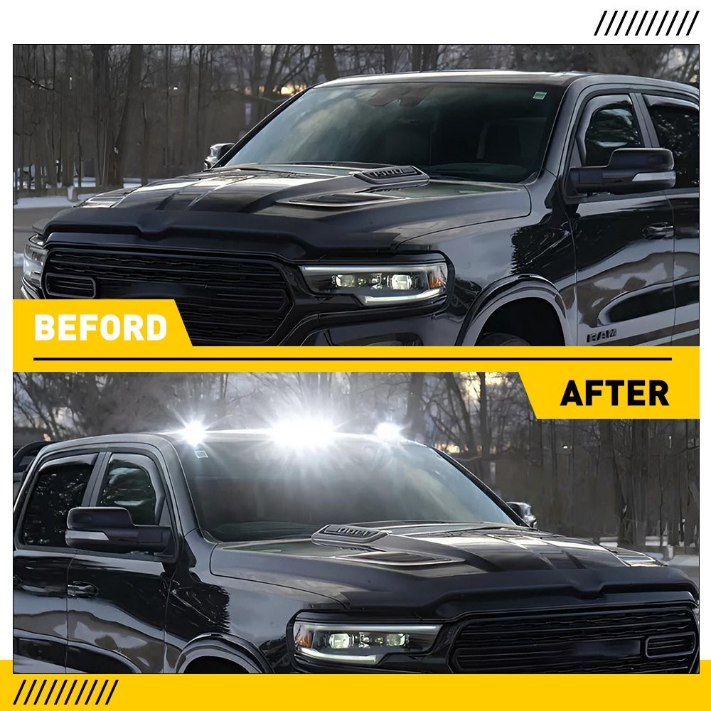 White LED Cab Roof Marker Top lights For Chevrolet Silverado 1500 2500 3500 GMC