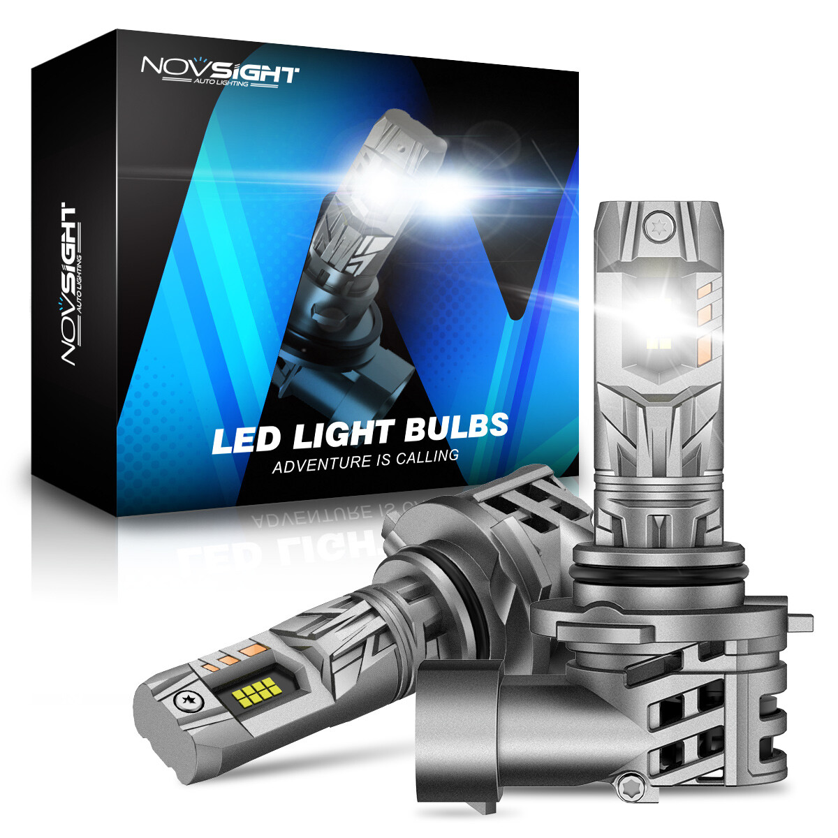 NOVSIGHT 9006 LED Headlight Bulb Conversion Kit High/Low Beam White Super Bright