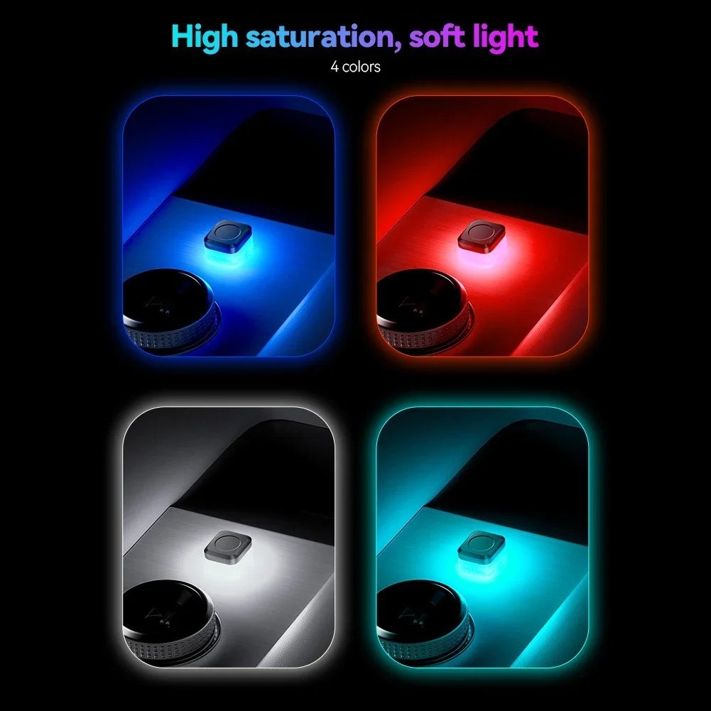 1. USB Car Interior Ambient LED Atmosphere Light Reading Lamp Decoration Accesso