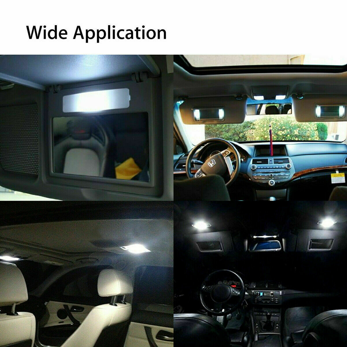 28Pcs Car Interior LED Light For Dome Map License Plate Lamp Bulbs Accessories