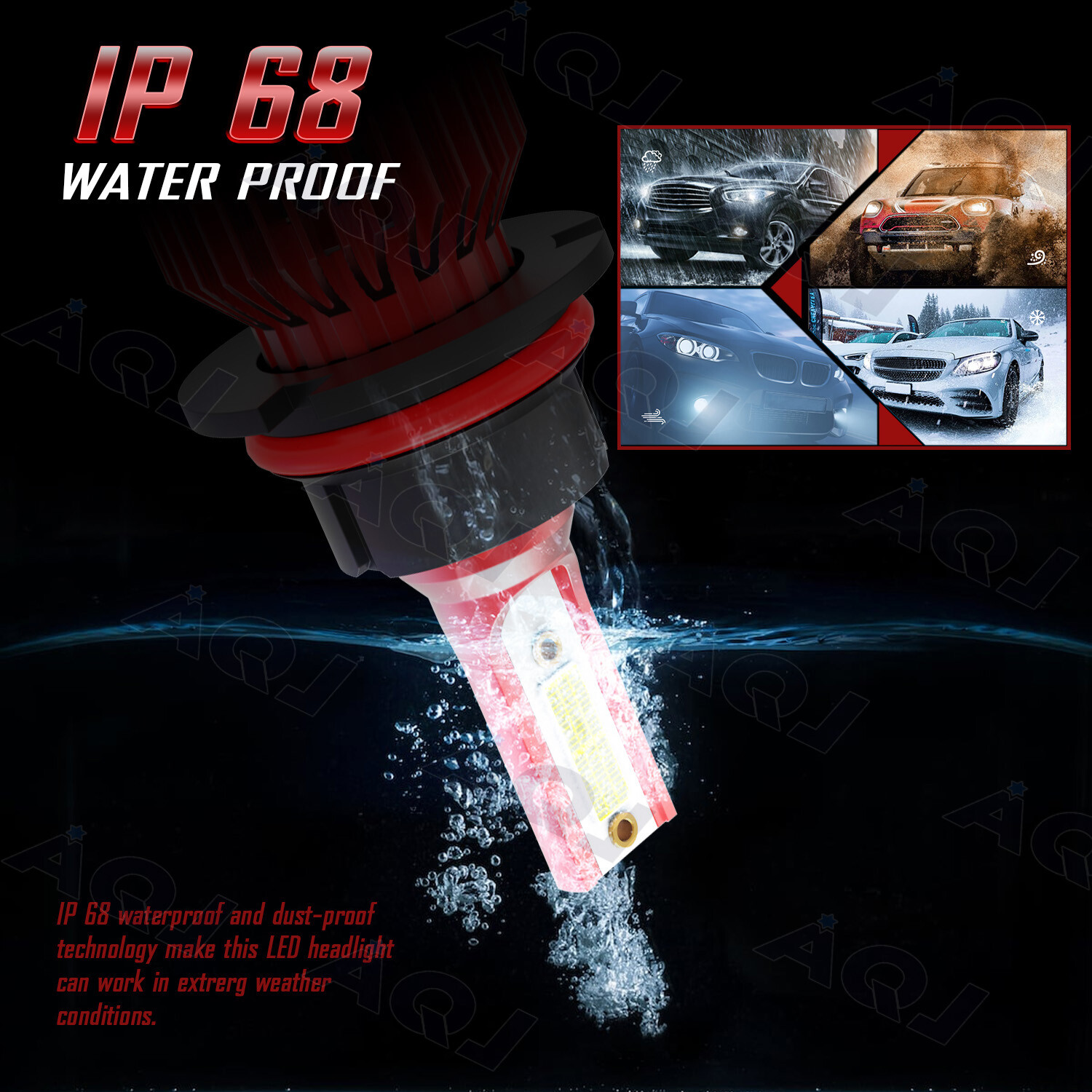 HB5 9007 LED Headlights 1000000LM LED Light Bulbs Kit High Low Beam Super Bright