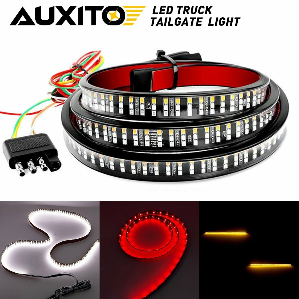 60″ 3 Row 432 LED Strip Tailgate Light Bar Truck Reverse Brake Rear Tail Light