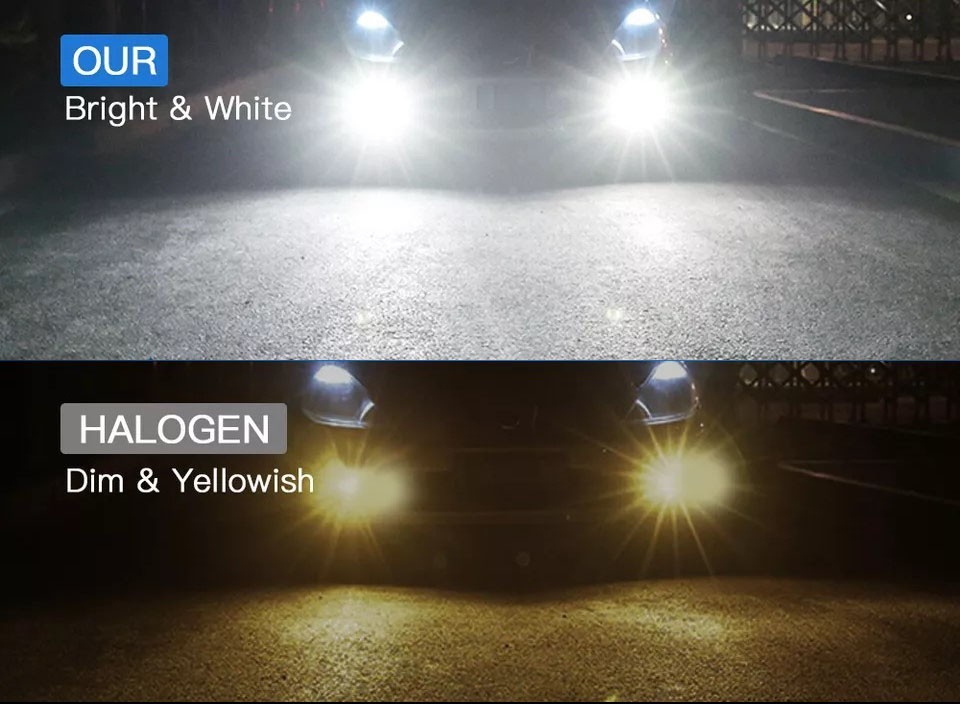 2PCS H4/H7/9005 LED 6000K White Headlight Bulbs Kit High Low Beam Bright 16000LM