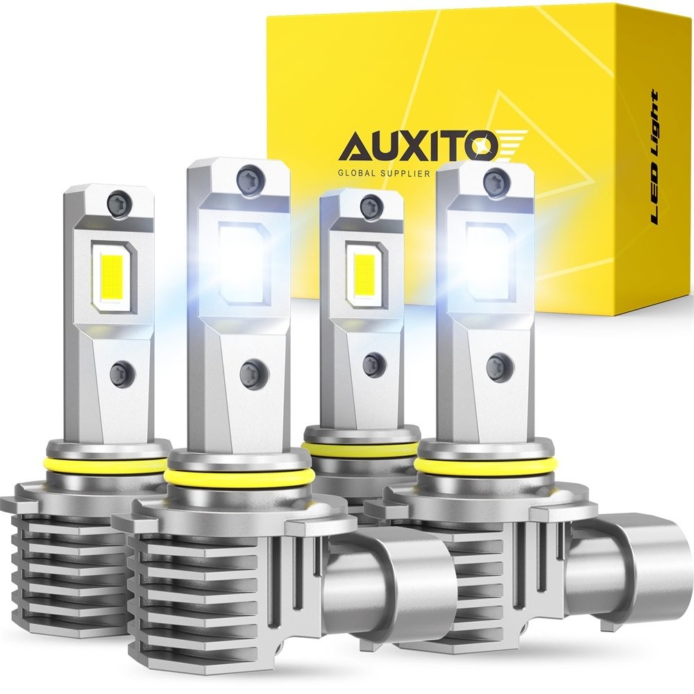 4x AUXITO 9005 9006 LED Combo Headlight Bulbs High Low Beam Kit Extremely White