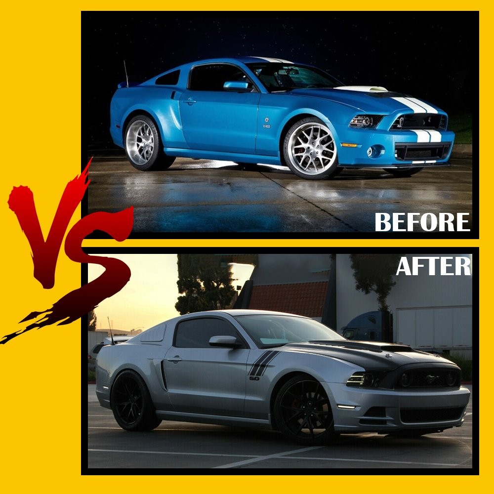 Front Left Right White LED Side Marker Lights For 2010 2011 2012-14 Ford Mustang