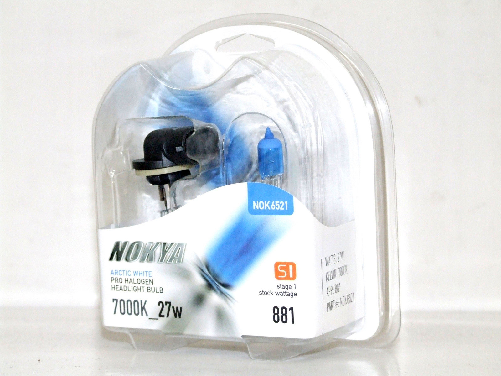 Nokya 7000k 27w Arctic White 881/H27W/2 Halogen Fog Light Bulbs