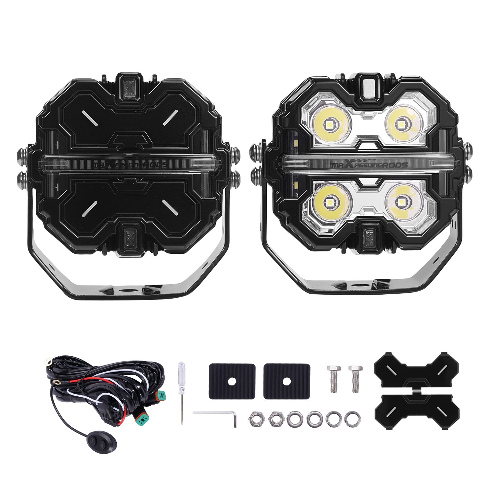 3.5″ LED Pod Lights 160W Spot Beam Side Shooter Driving Auxiliary Light DRL