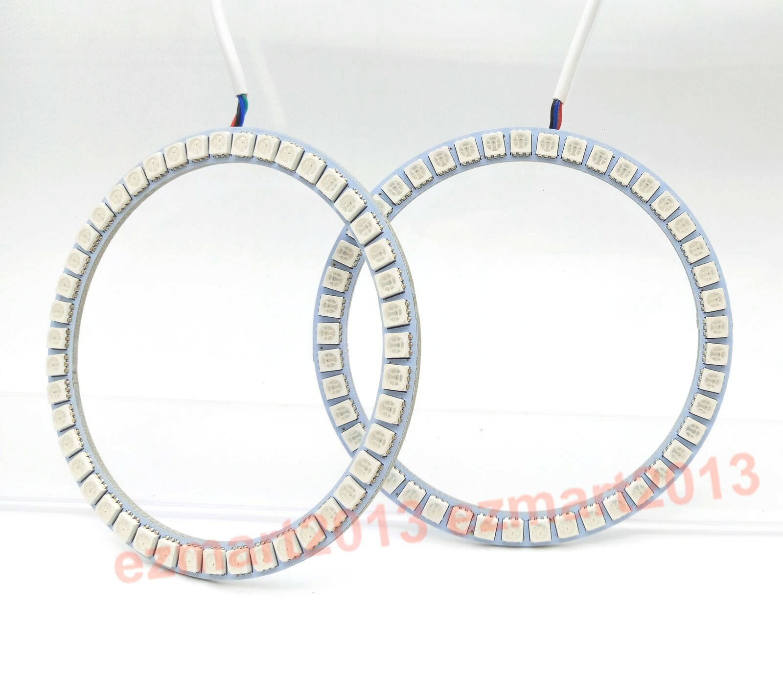 RGB halo rings for Ford Fusion 2017-2019 headlight LED MultiColor angel eye lamp