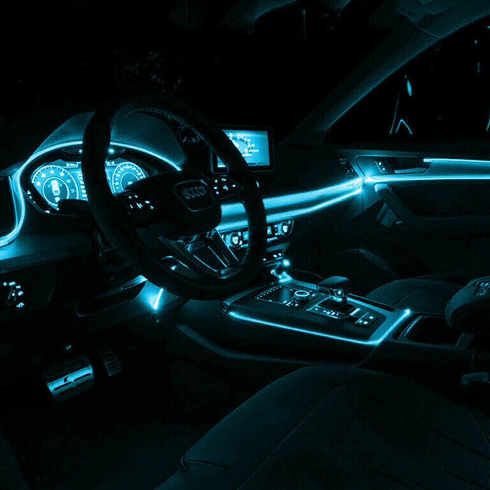 9.8FT Auto Car Interior Atmosphere Wire Strip Light LED Decor Lamp Accessories