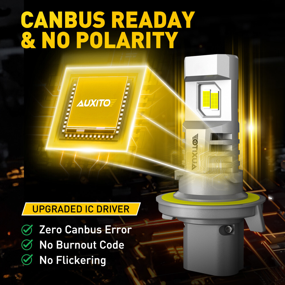 AUXITO 9008 H13 LED Headlight Bulbs Kit High Low Beam Super Bright Canbus 6500K