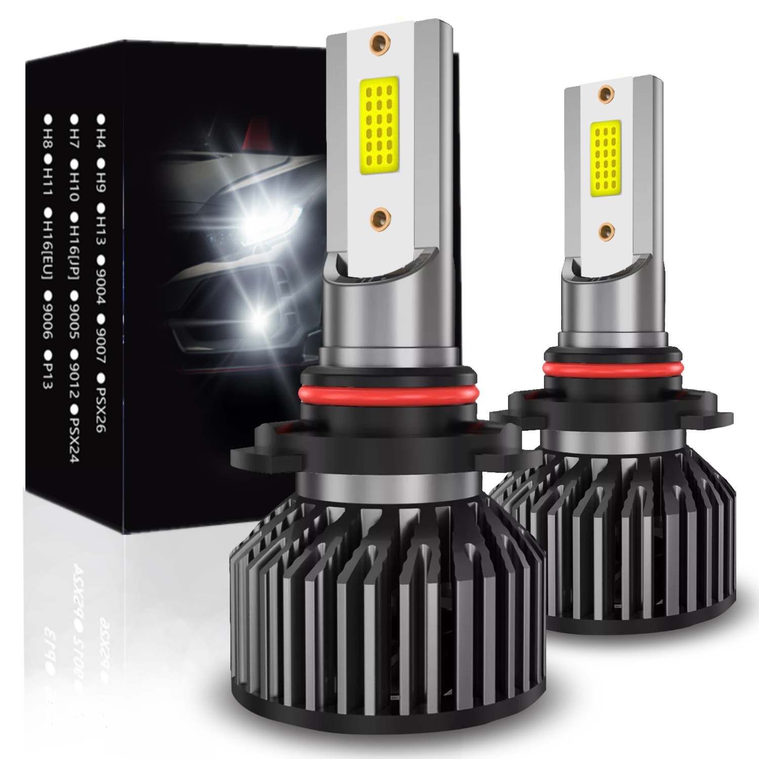 AJHGFOW 9006 HB4 LED Headlight Bulb Low Beam 100W 10000LM Super Bright Canbus