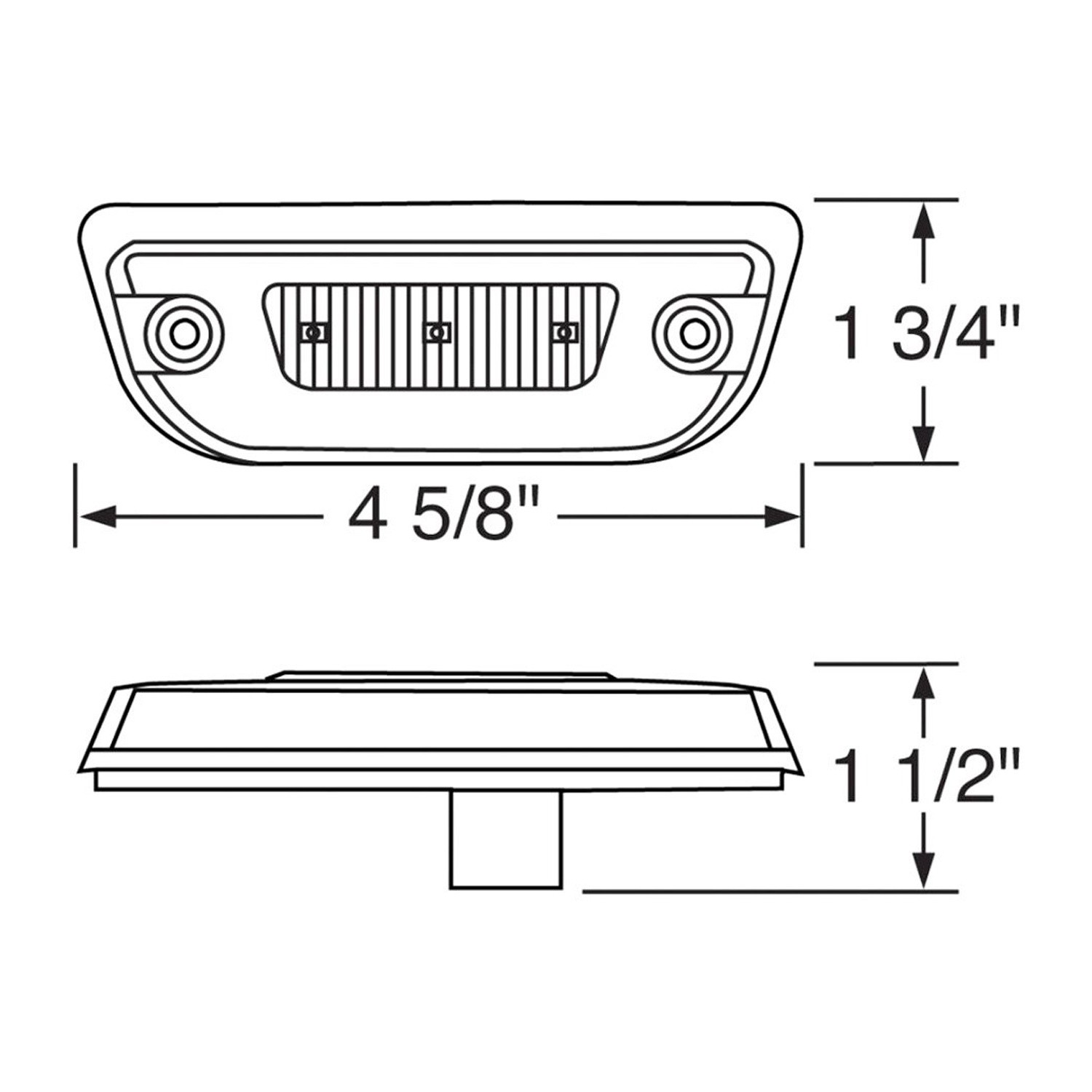 5pc Clear Lens Chrome Amber LED Roof Clearance Marker Lights For Kenworth T680..