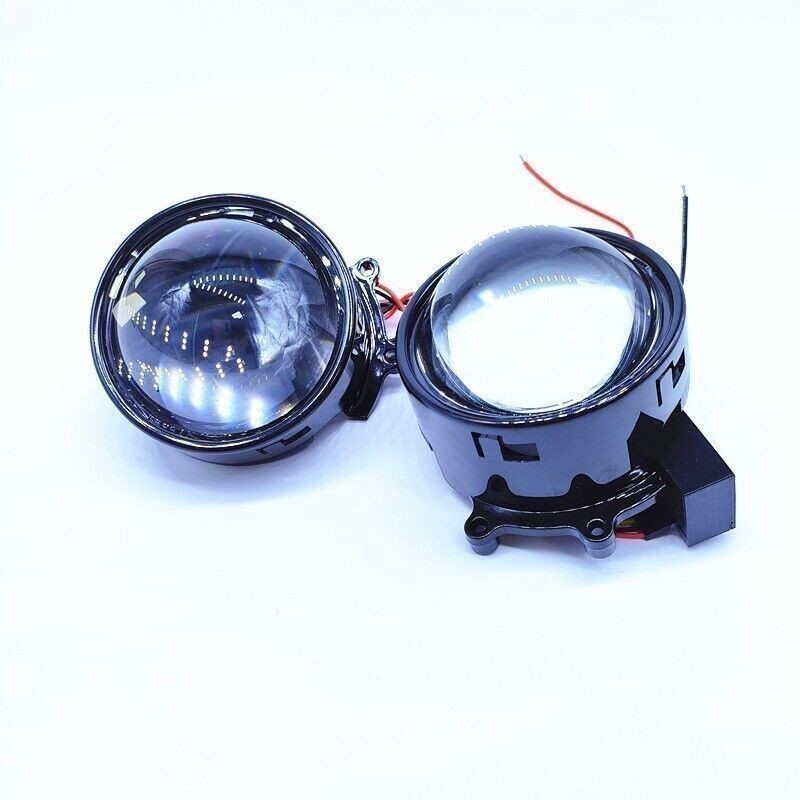 2Pcs 12V LED Red/Ice Blue/Green Devil Eyes Car Light WiFi Control Headlight Lens