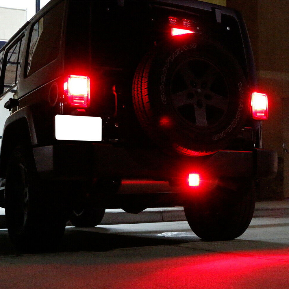 2“ Trailer Truck Hitch Towing Receiver Cover Smoked Lens 15 LED Brake Light EOH