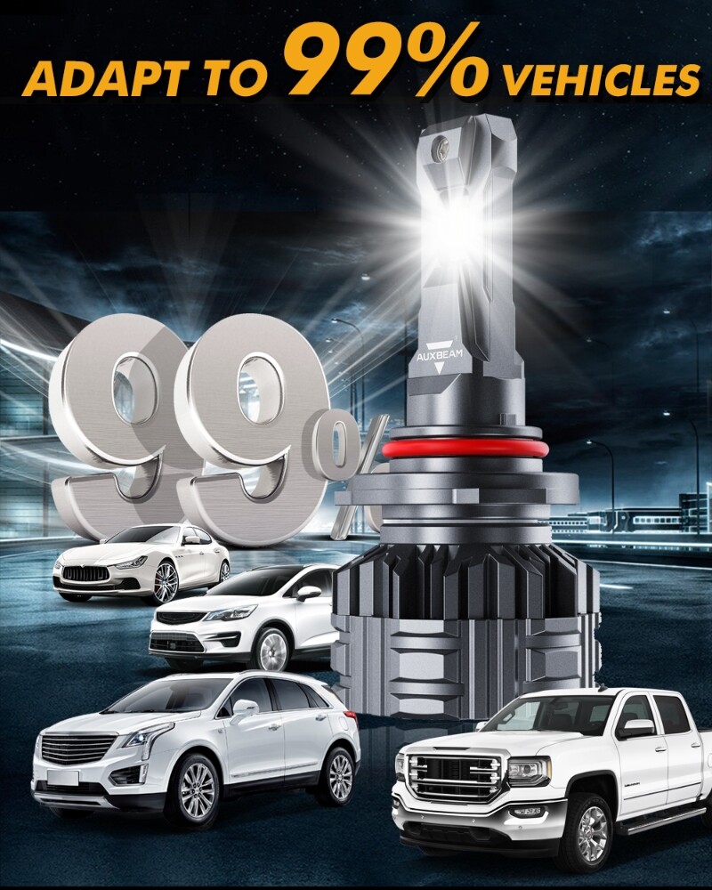 AUXBEAM F22 LED Headlights High/Low Beam/Fog Bulb H11 9005 9006 9145 H7 9007 H13