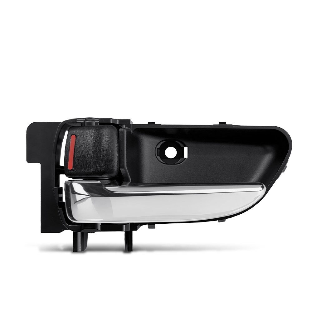 Left Inner Door Handle For Subaru Forester 2003-2008 Black w/Chrome Lever 1-5SET