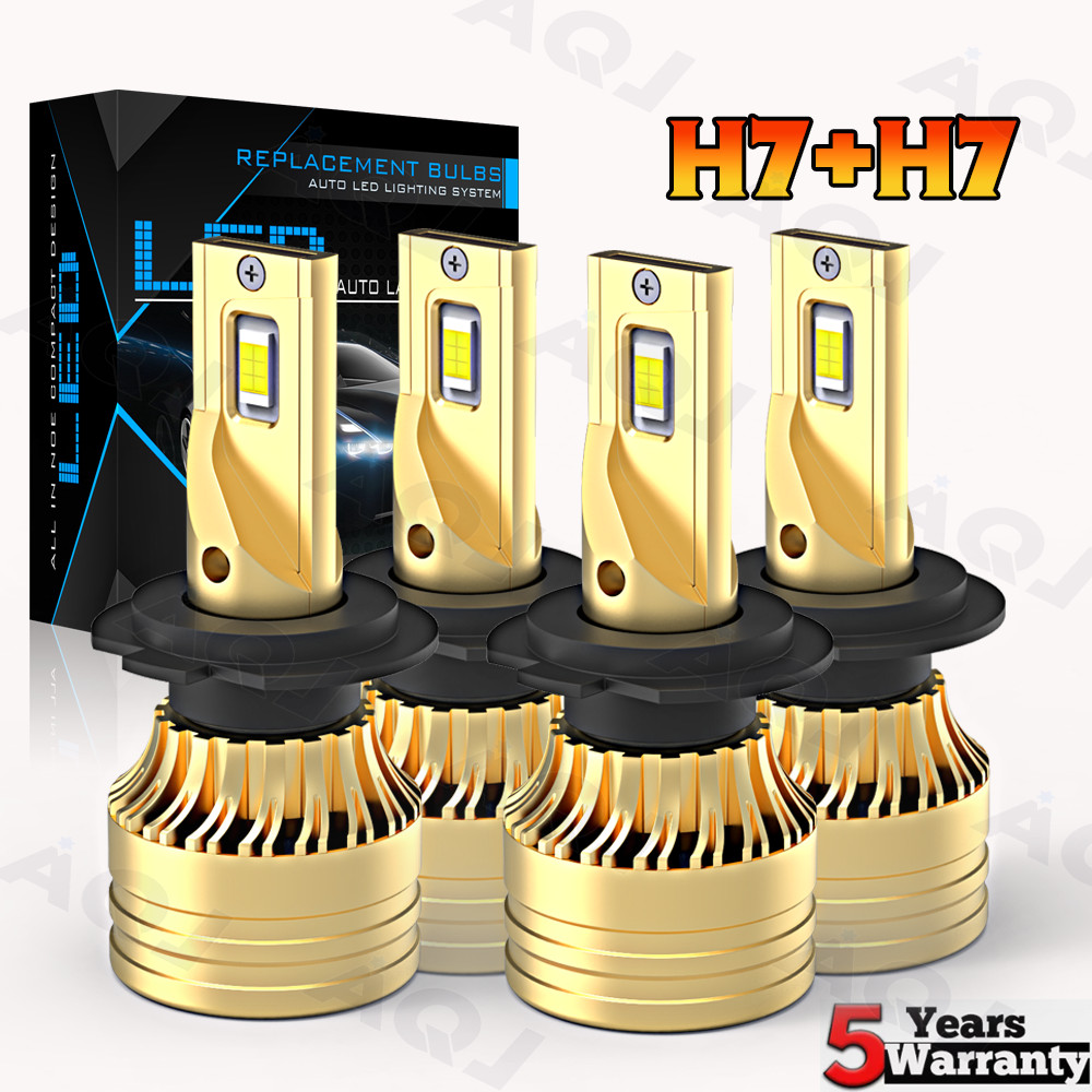 4x For BMW 528i 535i 550i 2008-2010 LED Headlight High Low Beam Bulbs Combo
