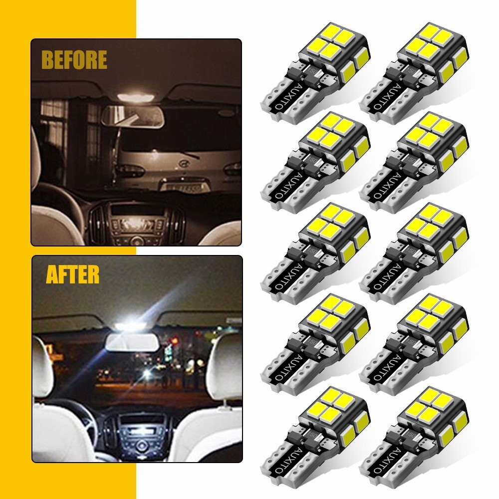 6500K T10 LED License Plate Light Bulbs 240ML Super Bright White 168 2825 194✅