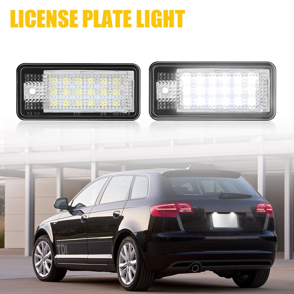 For Audi A3/S3 A4/S4/B6 S6 Q7 LED A8/S8D3 License Plate Light White X2 800LM US