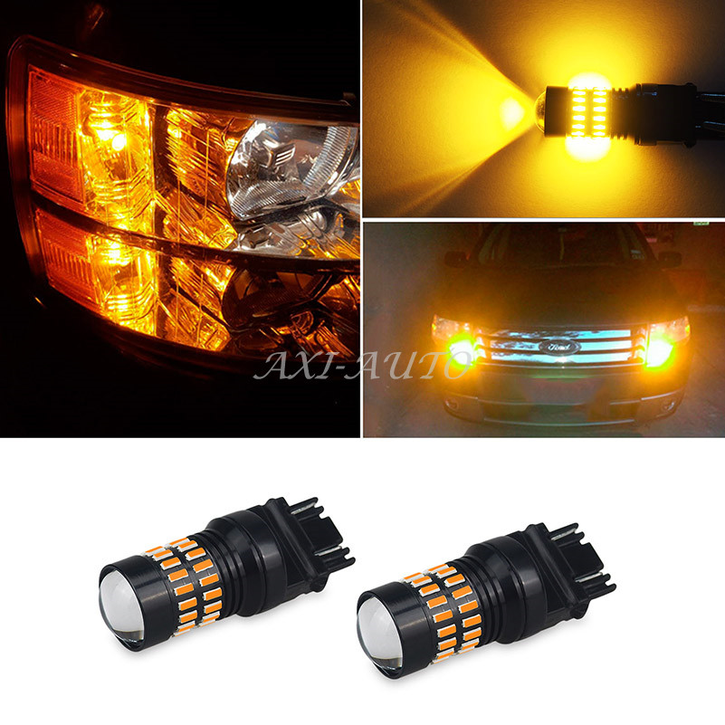3157 4157 3457 Front Turn Signal Lights Amber LED Lamp for Ford Crown Victoria J