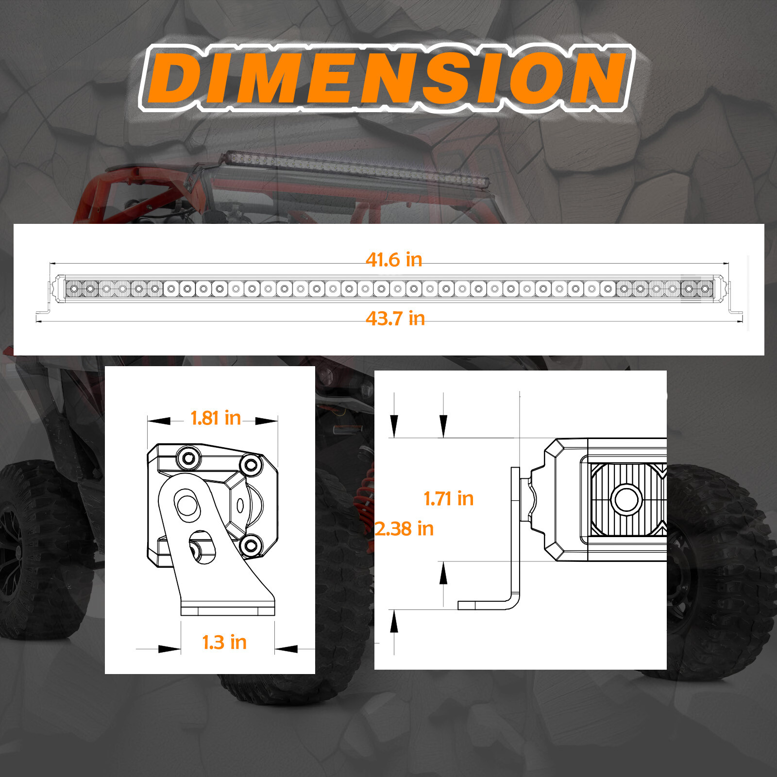For Ford F250 F-350 Super Duty 30″ Single Row LED Light Bar Slim Combo Offroad