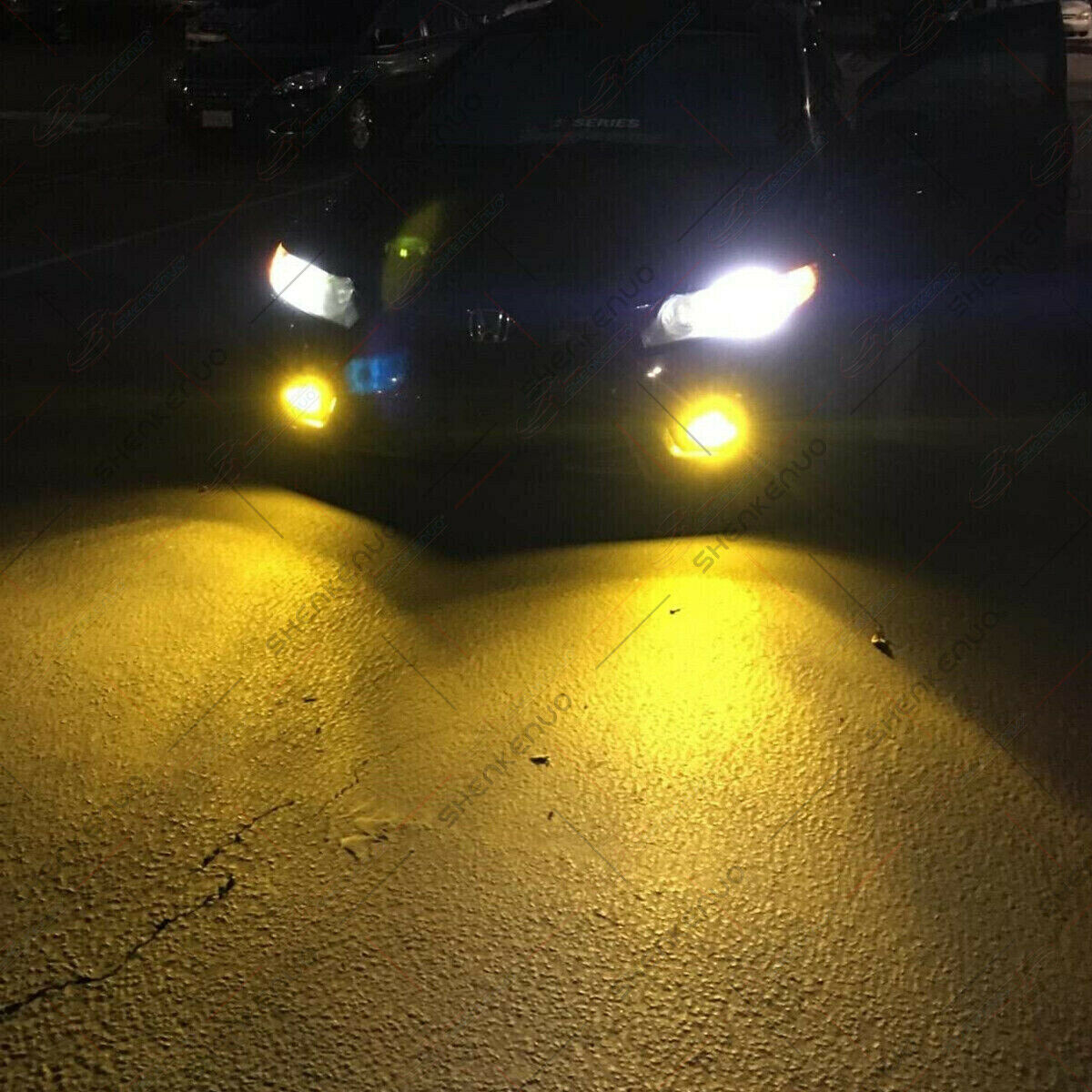 LED Fog Driving Light H11 H16 H8 3000K Yellow Super Bright Bulbs 3030SMD 4000LM