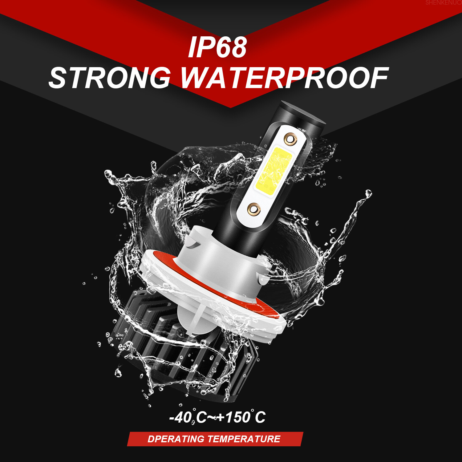 For Jeep Gladiator 2020-2022 6000k LED white Headlight hi/low+Fog Light Bulb Kit