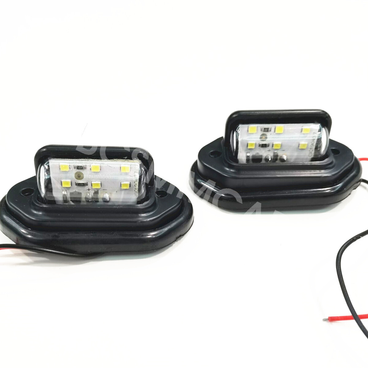 2 Pcs LED License Plate Lamp Tail Light For Car Boat Truck Waterproof 12-24V