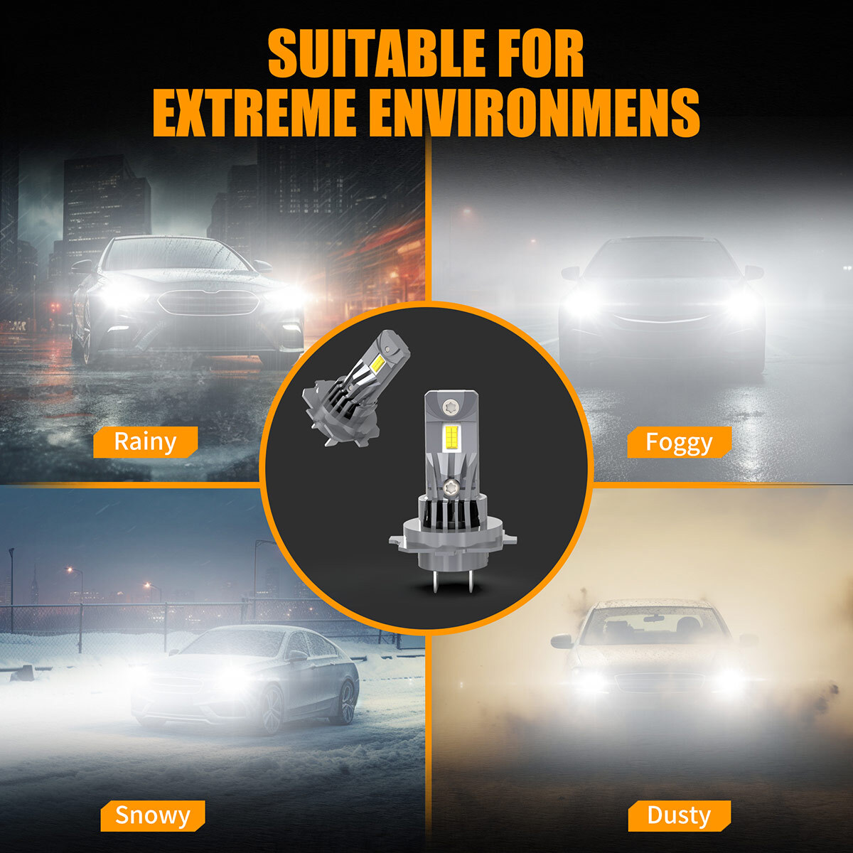 For Volkswagen Tiguan 2018-2019 Combo 6x LED Headlight High/Low Fog Light Bulbs