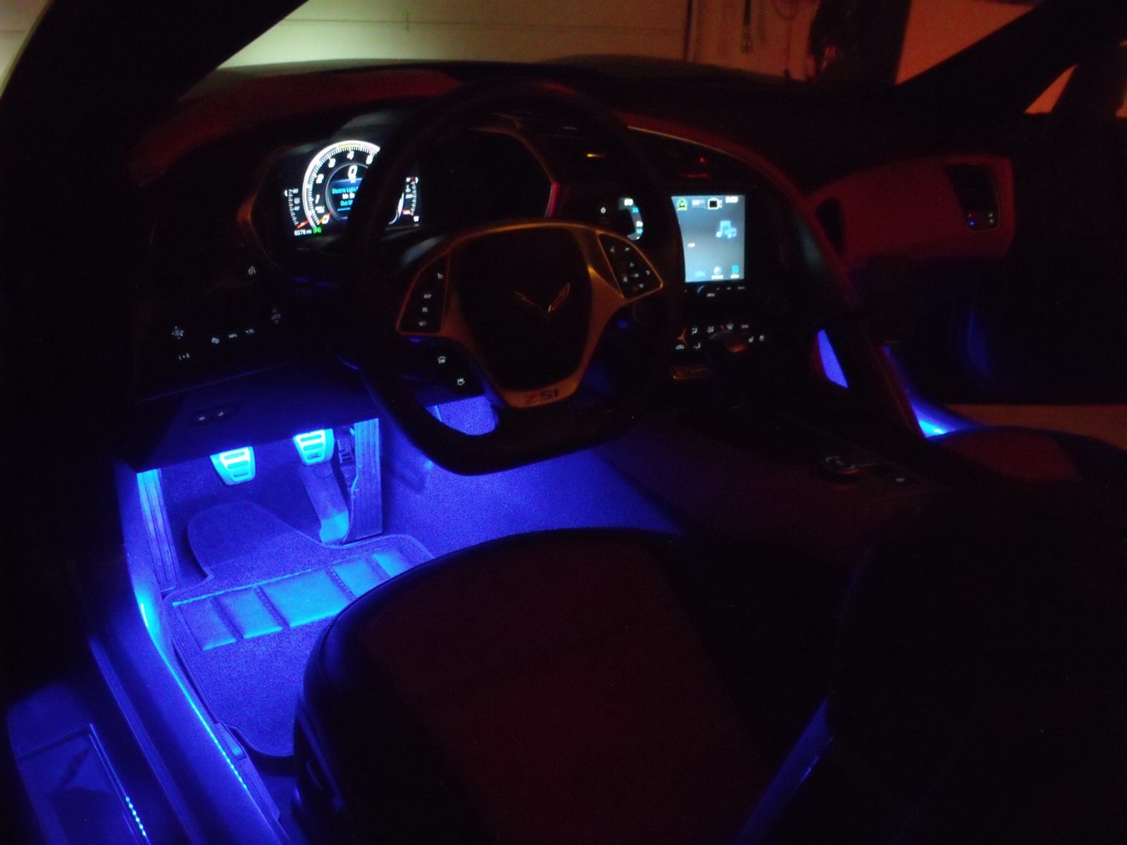 C8 CORVETTE FOOTWELL LED LIGHTING KIT , PLUG N PLAY