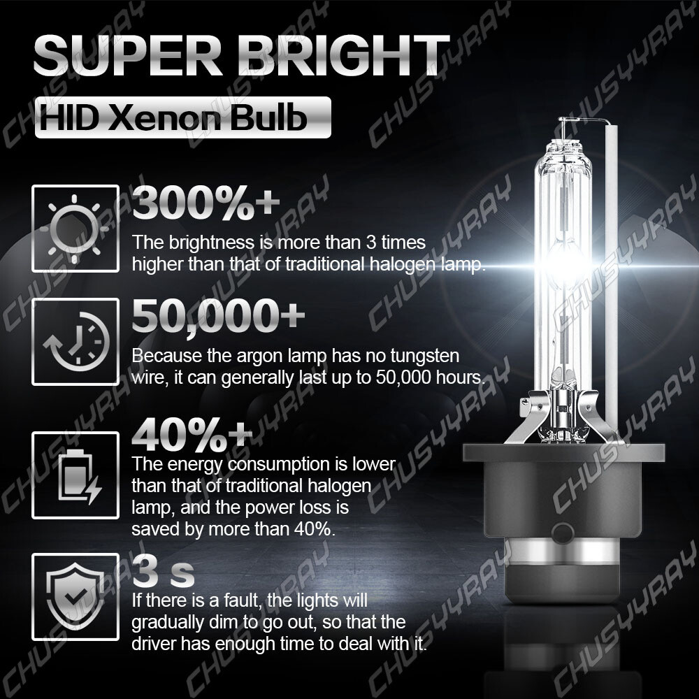 HID Headlight Bulb For Infiniti FX35 2003-2012 High & Low Beam Stock Fit Qty2