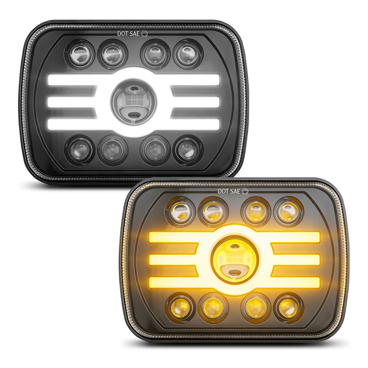 fit Chevrolet C10 C20 C30 K10 K20 K30 7×6 5×7″ inch LED Headlight High-Low Beam
