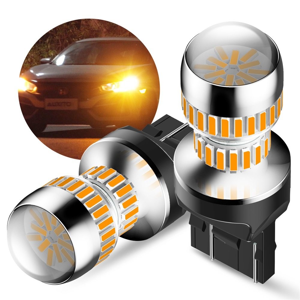AUXITO 7443 LED Amber Front Rear Turn Signal Blinker Light Bulb Error-Free Pair
