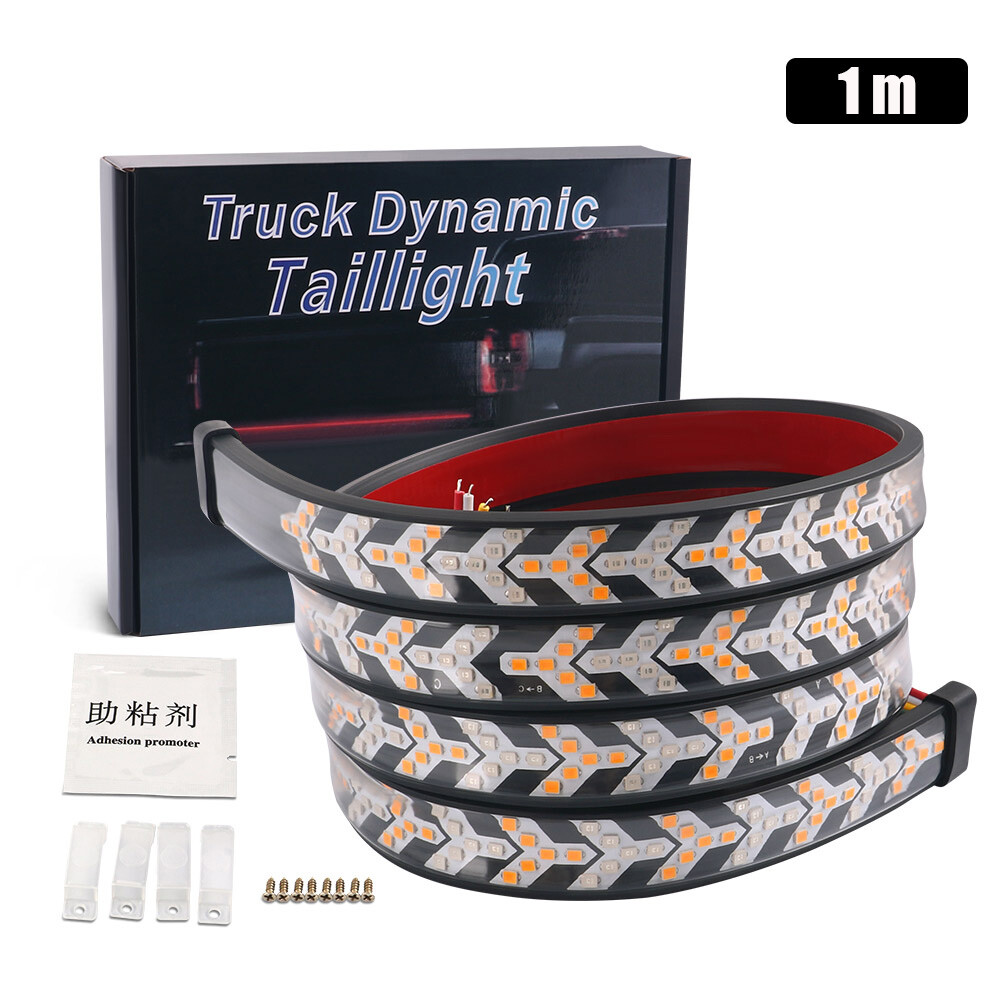 40″ 48″ 94″ 3 Row LED Strip Tailgate Light Bar Truck Reverse Brake Signal Tail
