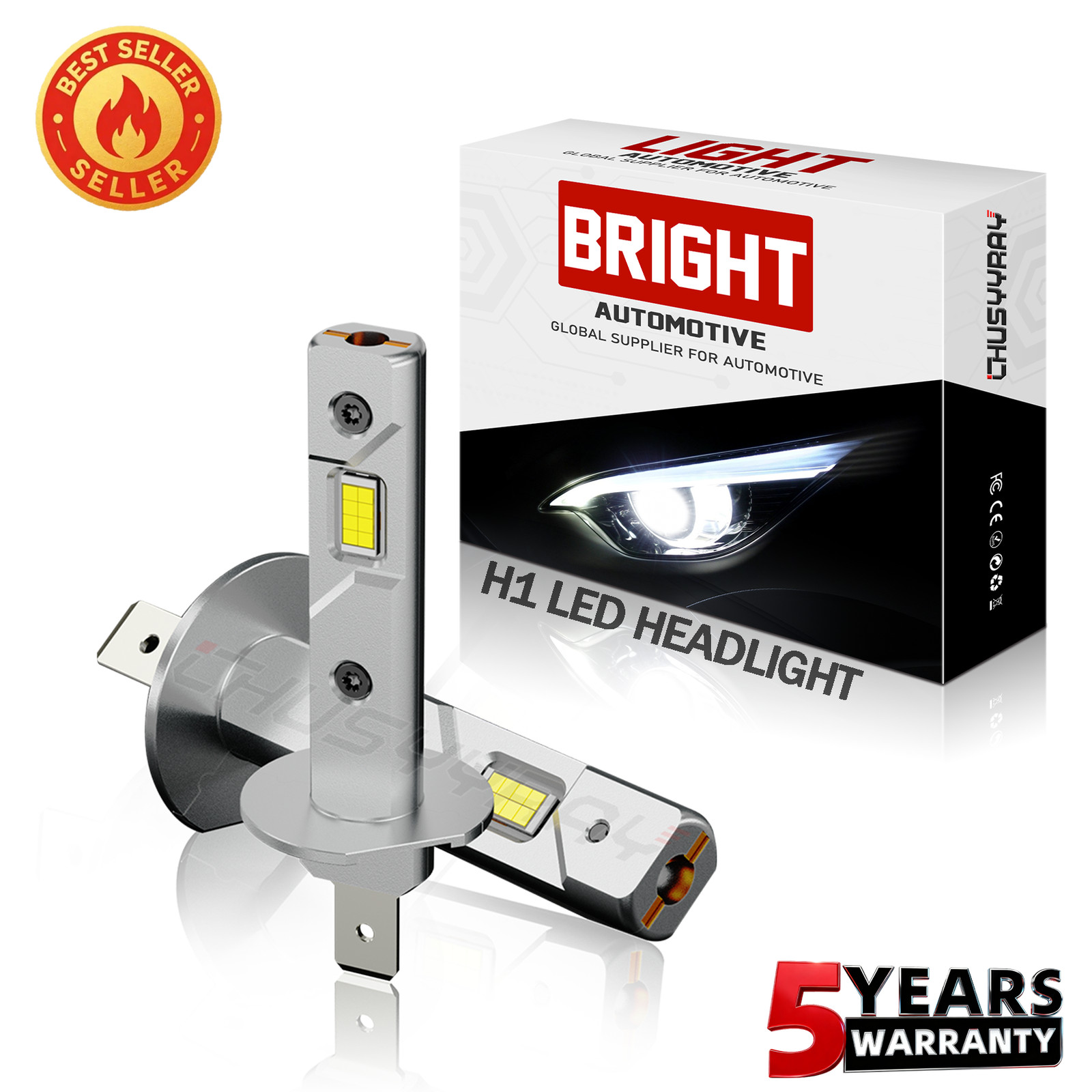 2Pcs NEW CSP LED Headlight Bulbs Super power combo For BMW E30 E34 E24 E36 E38