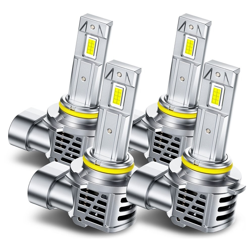 AUXITO M6S Series HB3 9005 + 9006 White HB4 LED Headlight Bulbs Combo Pack of 4