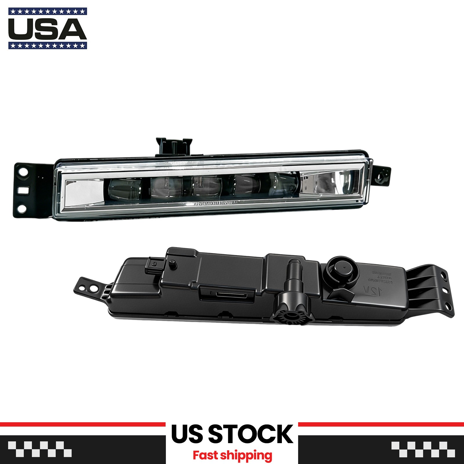 Pair Fog Lights Lamps For 2016-2017 Honda Accord Sedan 4Dr LED w/Cover Wiring