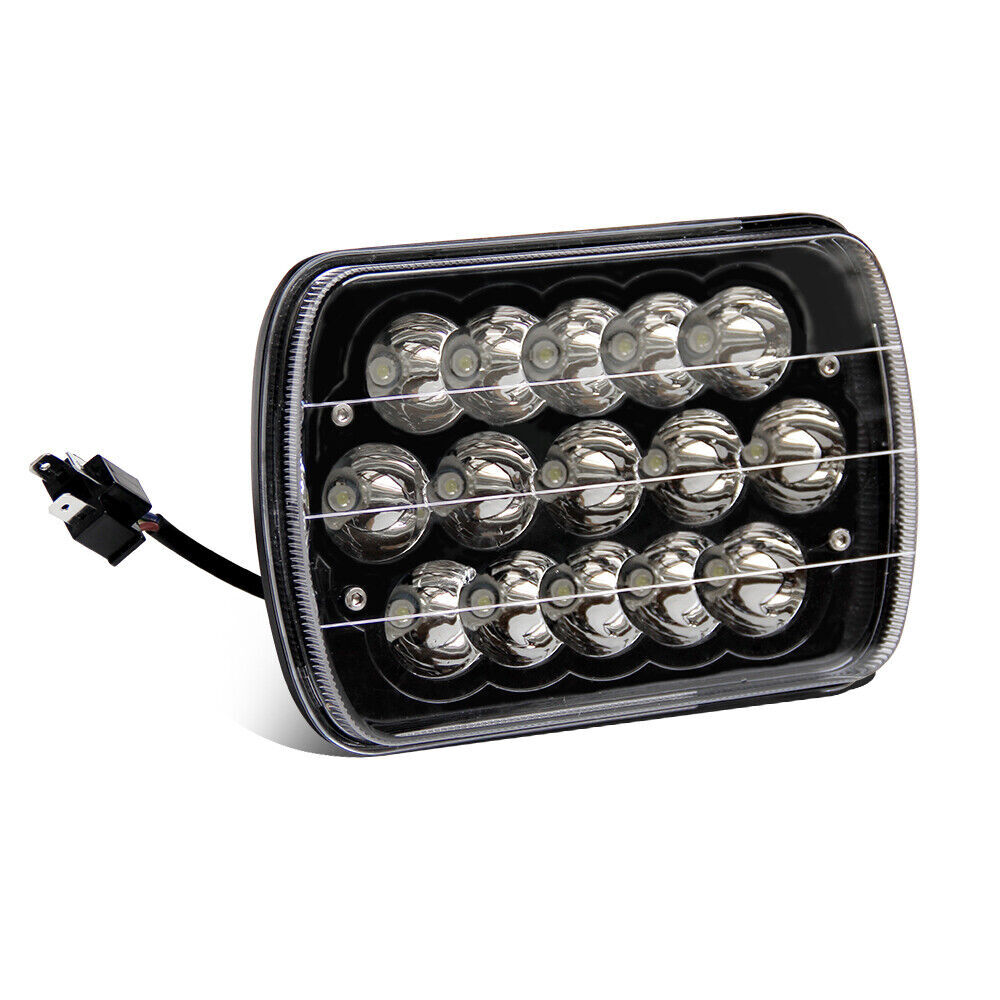 NEW 5X7″ 7×6″ LED Headlight For 1986-1995 Jeep Wrangler YJ 1984-2001 Cherokee XJ