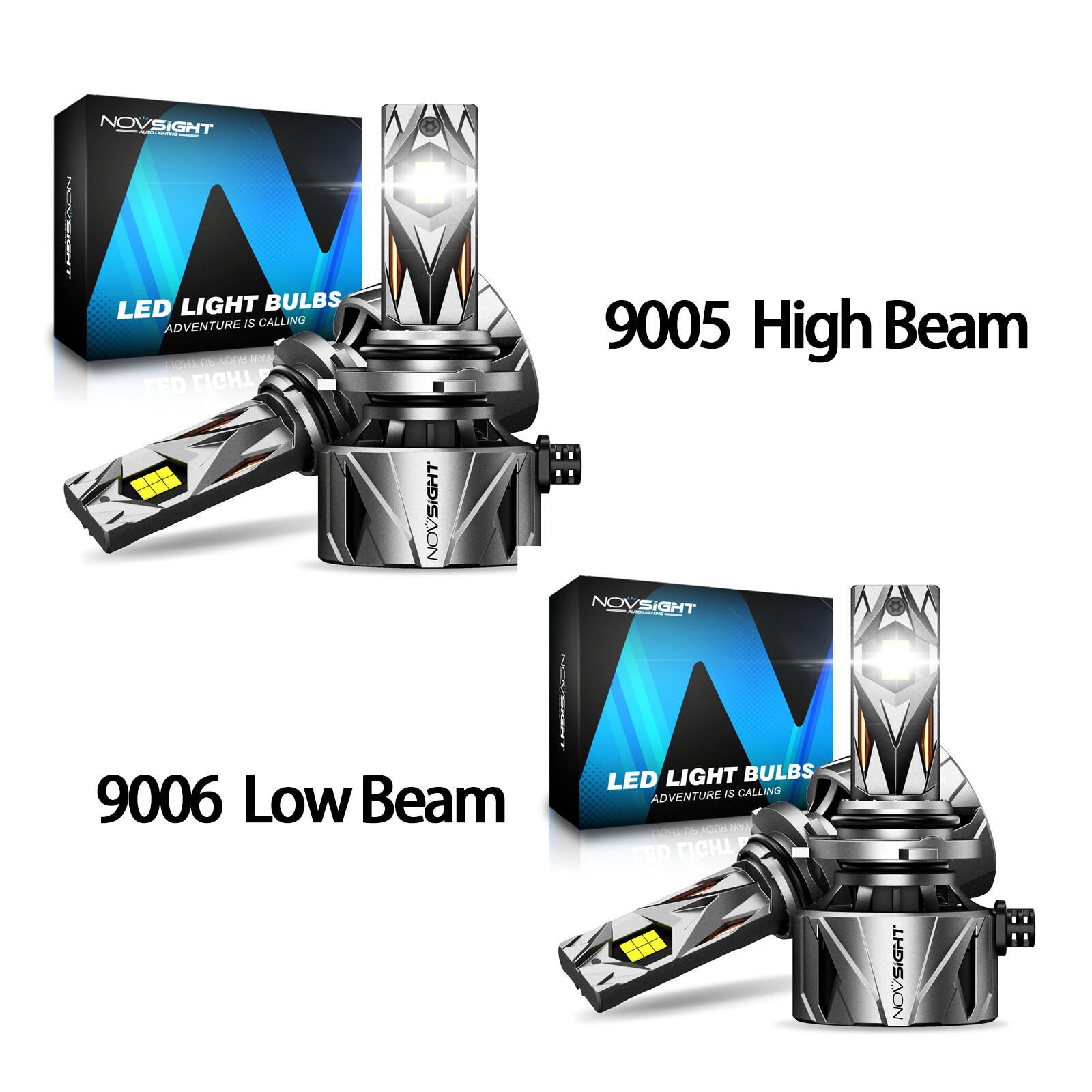4PCS 9005 9006 HB3 HB4 LED Headlight Bulb Combo High Low Beam 6000K Super Bright