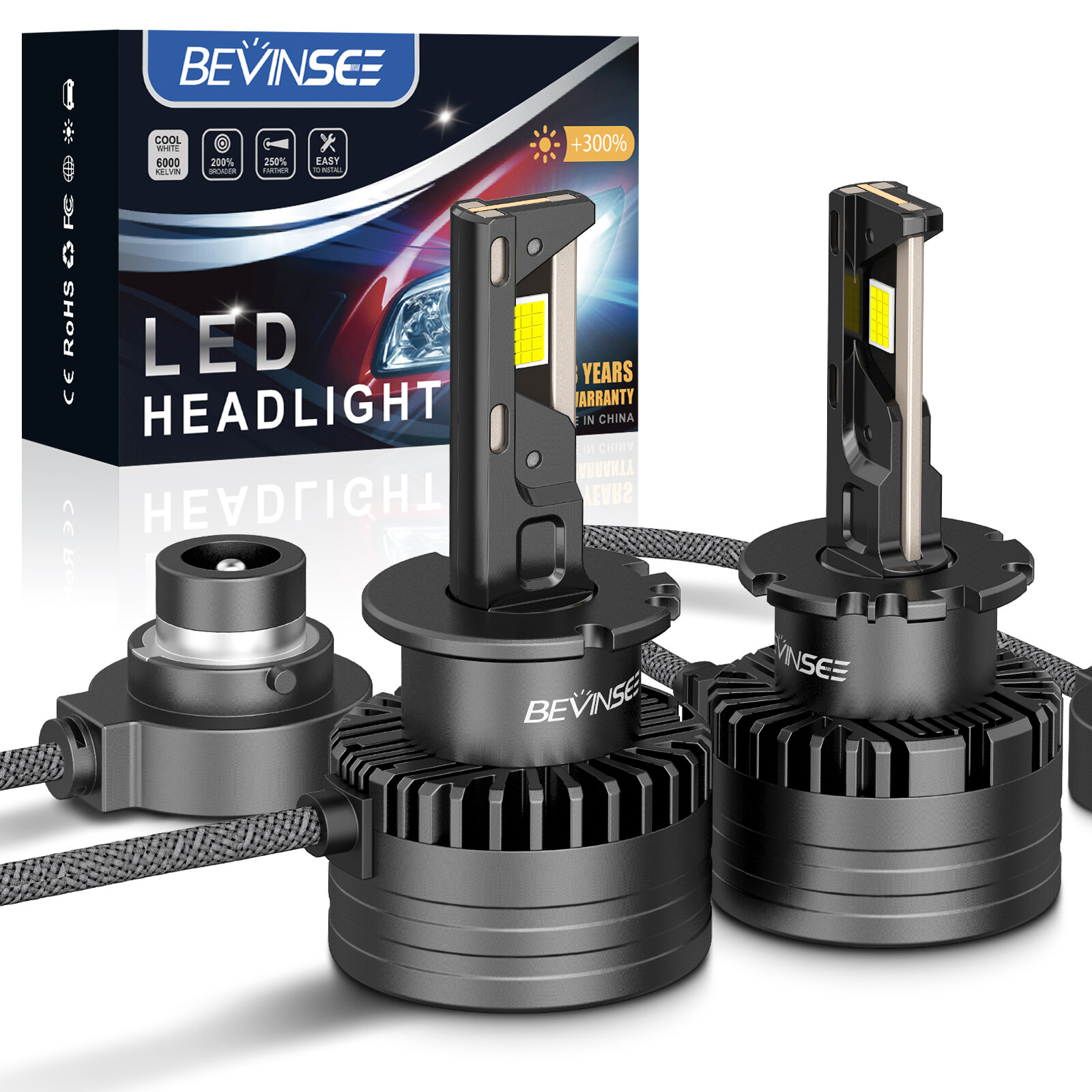 2x D2S LED Headlight Bulbs 80W Bright for Acura TSX 2004-2014 HID Replace 6000K