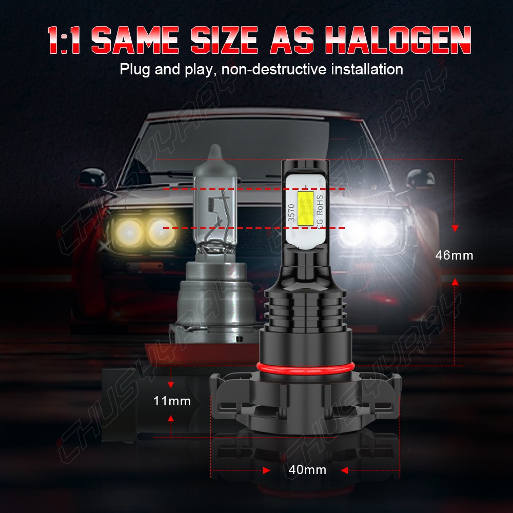 16000LM LED Headlight Fog Light Bulbs For Chevy Silverado 1500 2500 HD 2007-2019