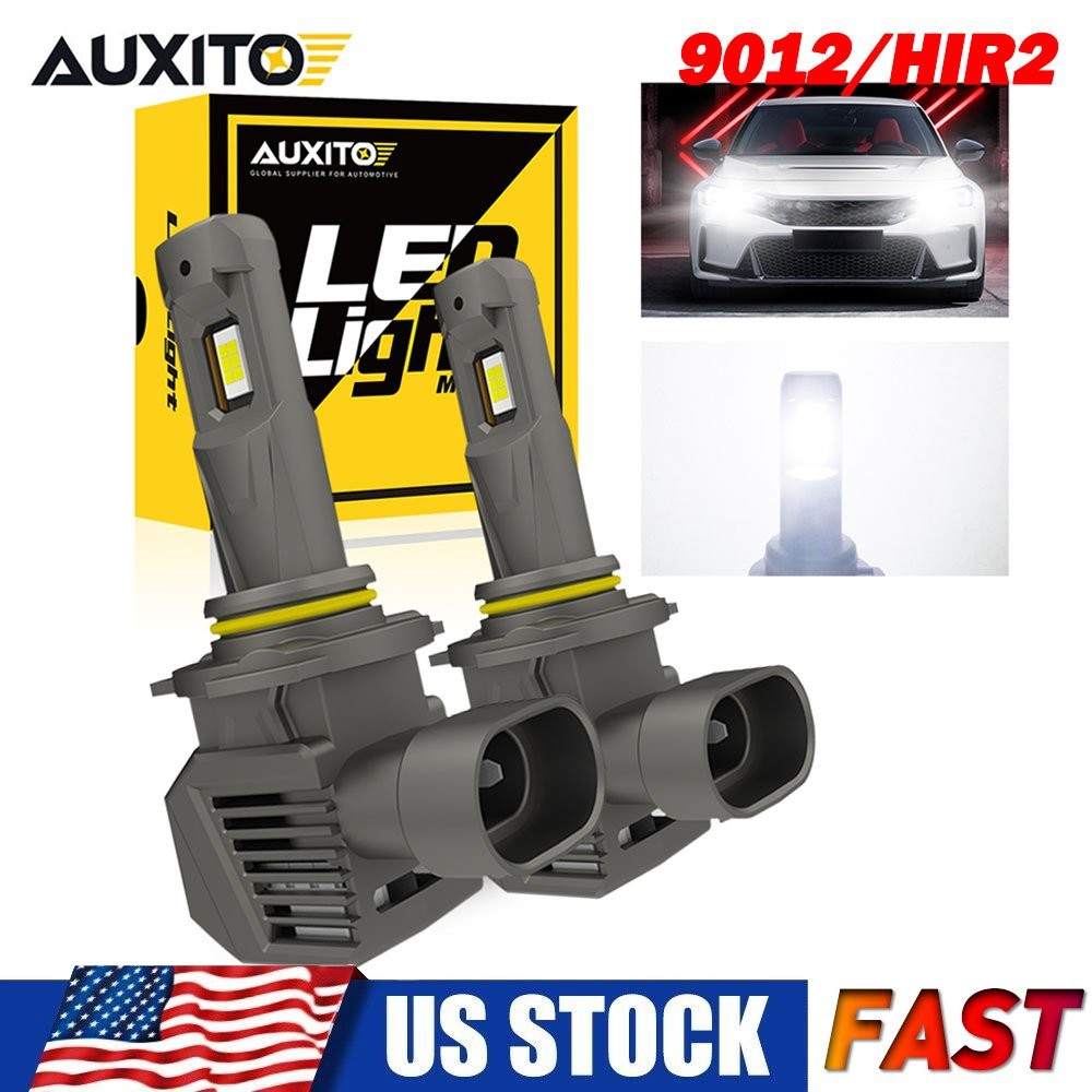 AUXITO 9012 LED Headlight Kit High Low Beam Bulbs Bright White Wireless CANbus Y