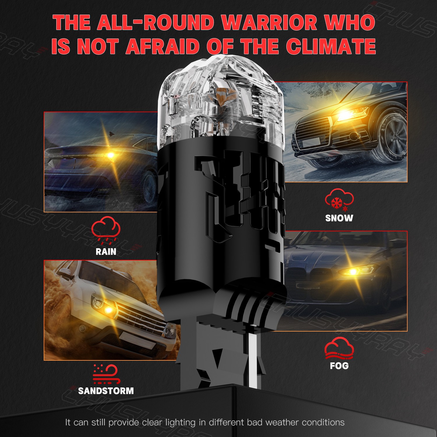 Front/Rear Turn Signal Light White 7443 LED Bulb For Honda Accord Civic 2x