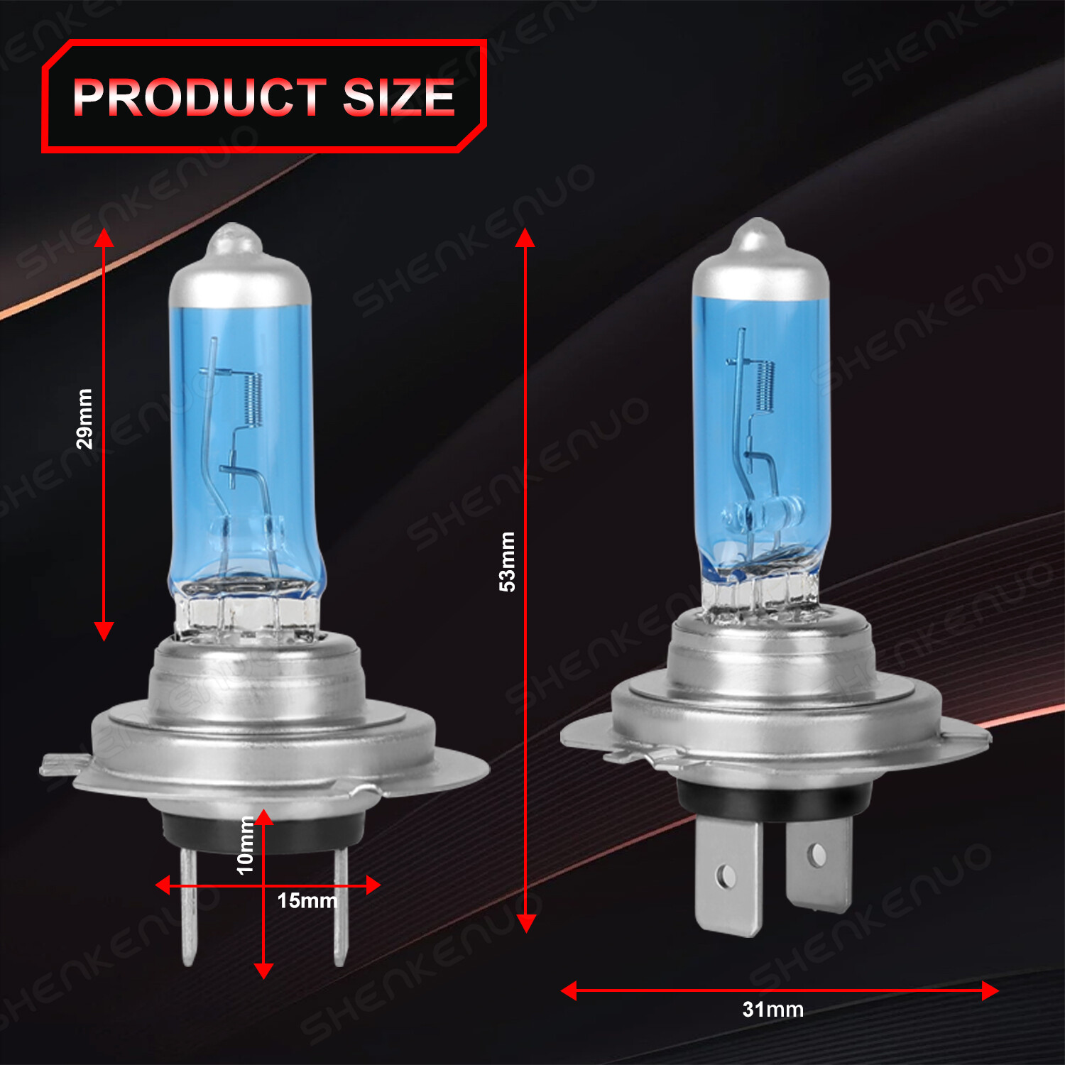 100W H7 H11 Halogen Headlights Kit Combo 4x 4200K Bulbs High Low Beam Warm White