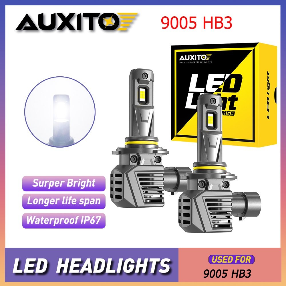 AUXITO M5S 9005 LED Headlight Bulbs High Low Beam High Power 120W White 2X EOP