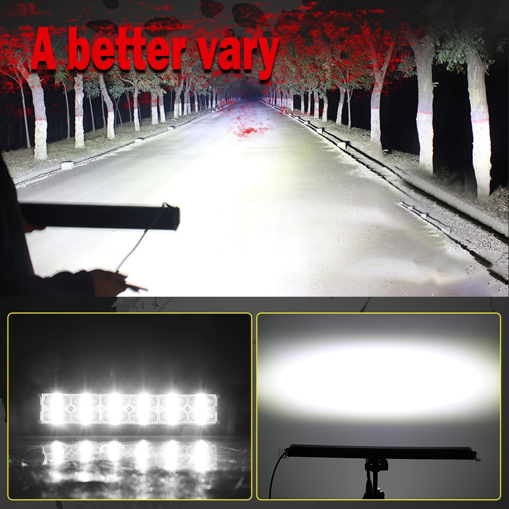 Slim Curved 20 26 32 38 44 50″ LED Light Bar Single Row Off Road Driving ATV SUV