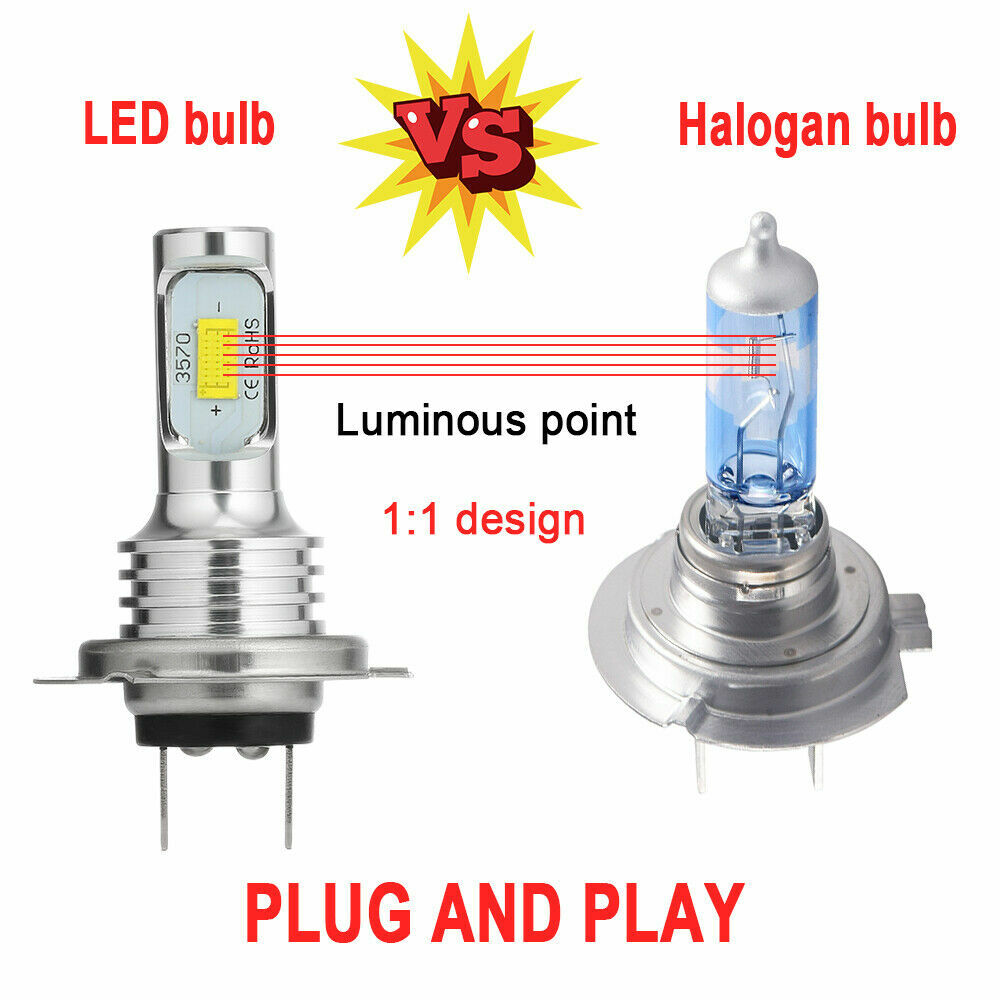For Yamaha YZF R6 2007-2014 2PC H7 LED Headlight Lamp Bulbs Kit 6000K Cool White
